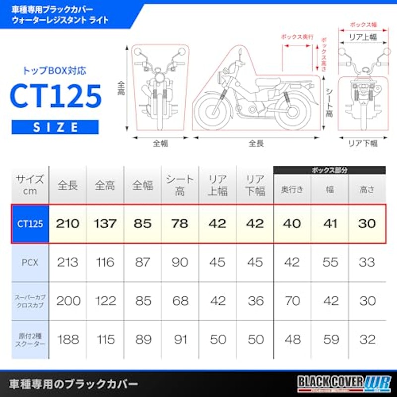 ブラックカバー ウォーターレジスタント ライト 7