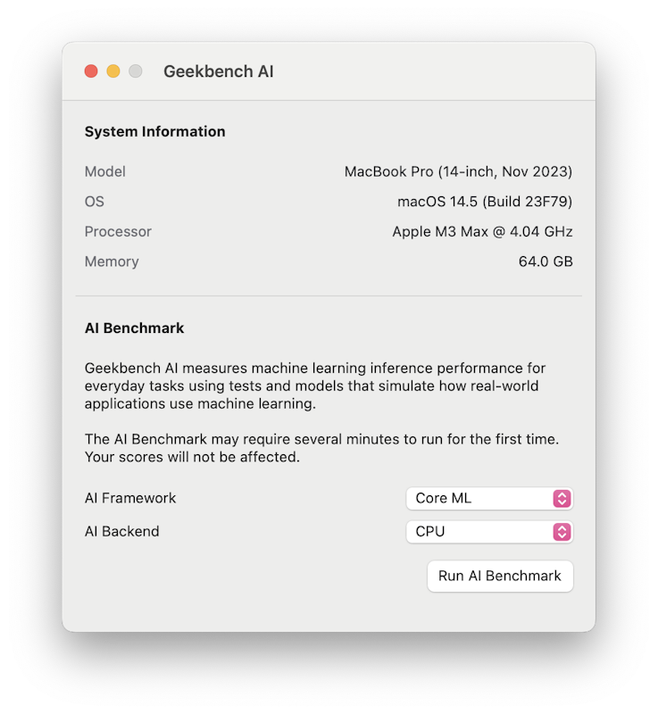 Geekbench AI 2