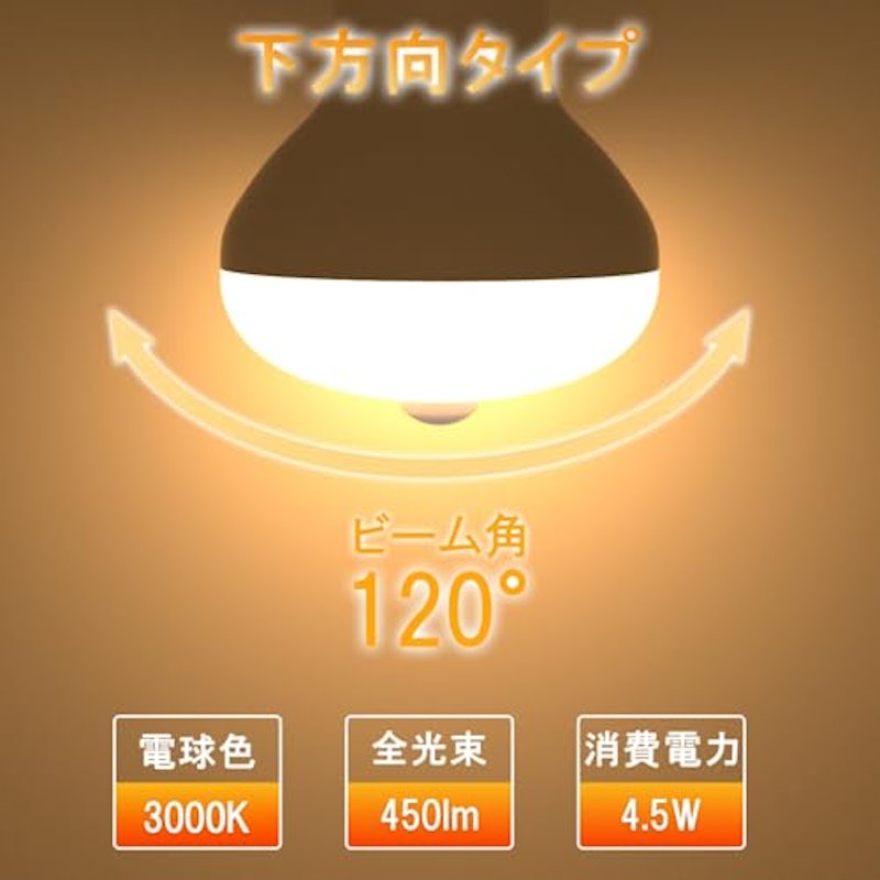 LED電球 E17口金 人感センサー 3