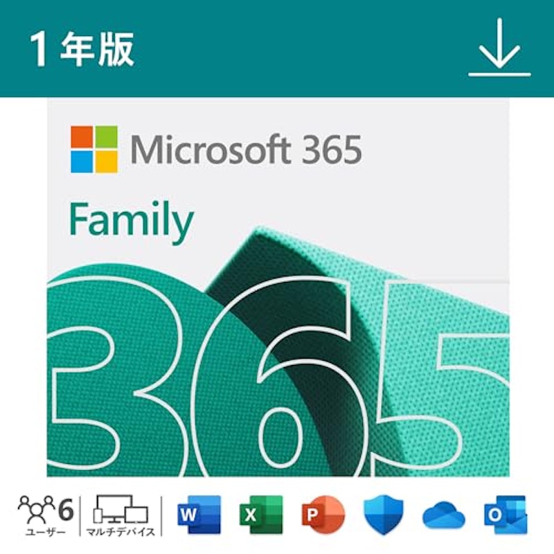 Microsoft 365 Family(最新 1年版) オンラインコード版 1