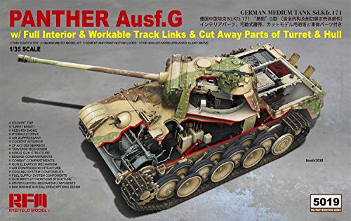 1/35 パンターG型+インテリアセット w/カットモデル車体と砲塔パーツ 1