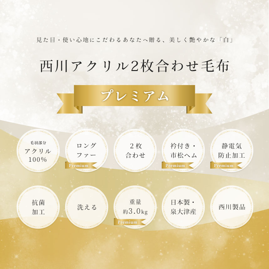ホワイト毛布 3