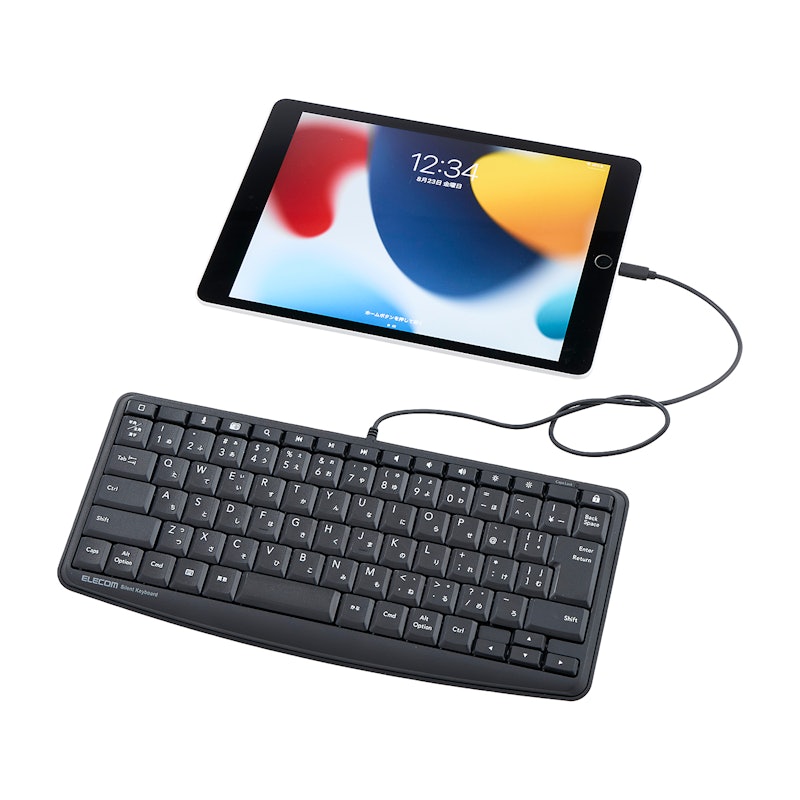 エレコム Lightning静音ミニキーボード TK-LCM02BKを検証レビュー エレコム Lightning静音ミニキーボード TK-LCM02BKを検証レビュー