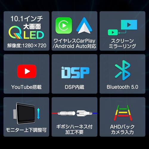 カーナビ 2DIN 10.1インチ 2