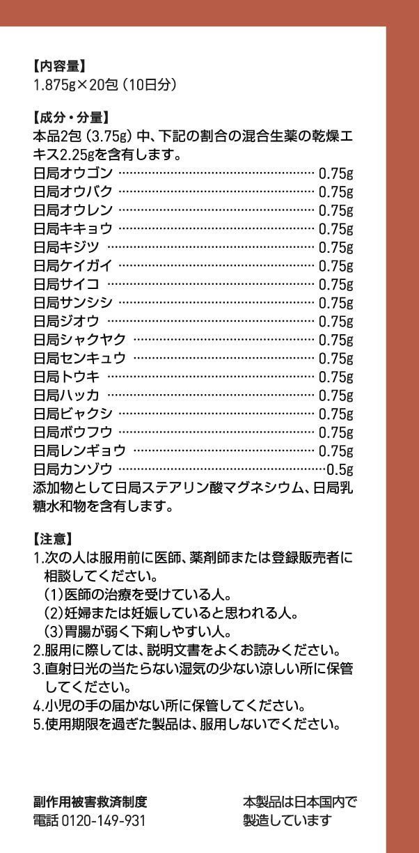 ツムラ漢方荊芥連翹湯エキス顆粒 4
