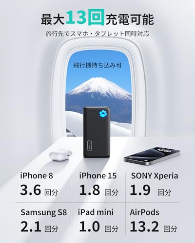 モバイルバッテリー 10000mAh 4