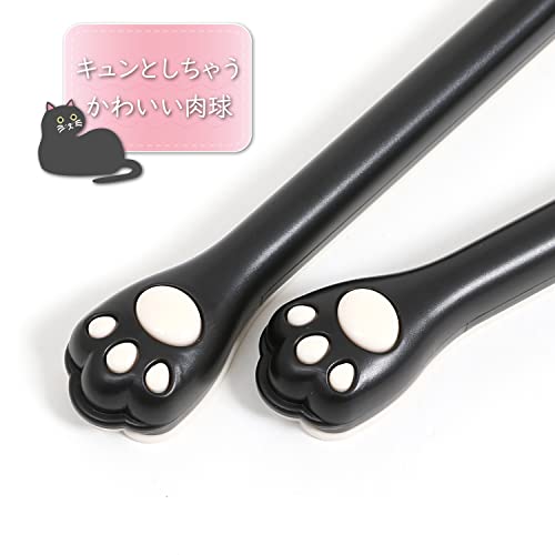 袋止めクリップ ブラック×ホワイト 黒猫 3