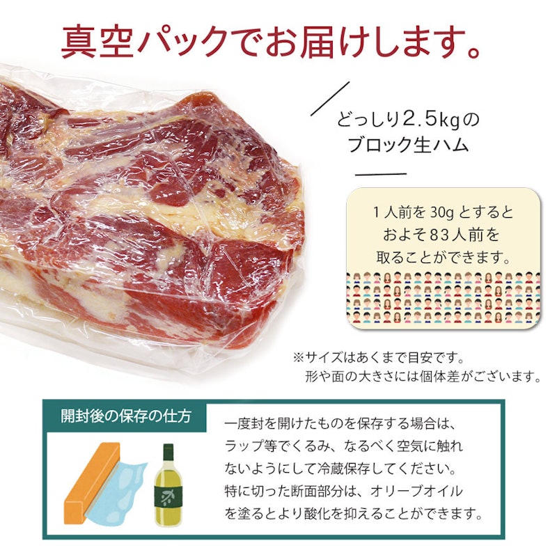 宮城県産豚 モモ生ハムブロック 5