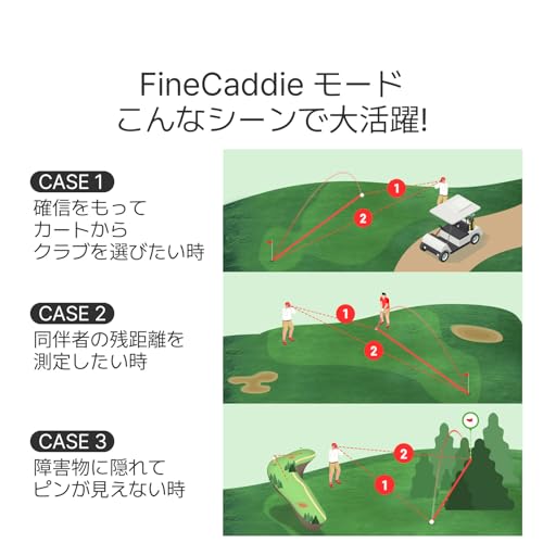 【JB山ちゃん】専用ファインキャディー ゴルフ距離計 FineCaddie（ファインキャディ） ゴルフ距離計＼3点間測定／ J5mini