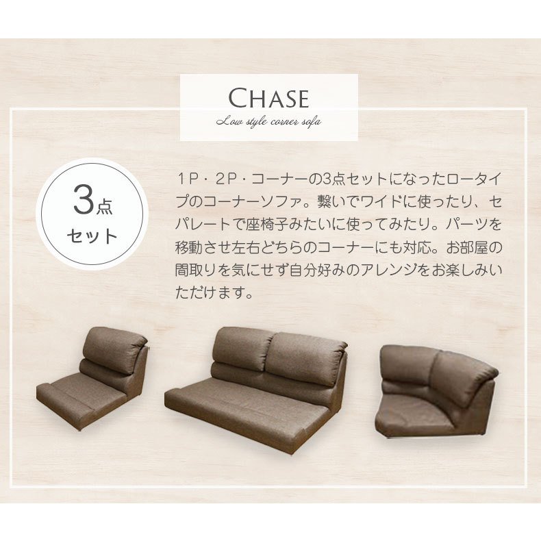 3人用 コーナーソファ 2
