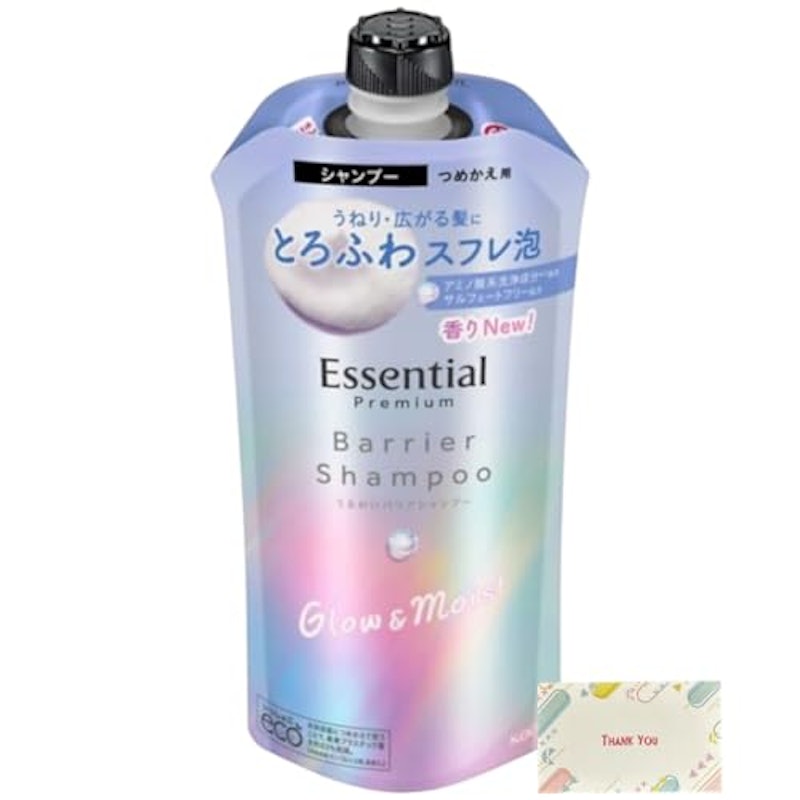 エッセンシャル プレミアム うるおいバリアシャンプー グロウ&モイスト つめかえ用 340ml 1
