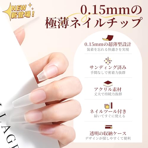 長さだしネイルチップ　クリア 2
