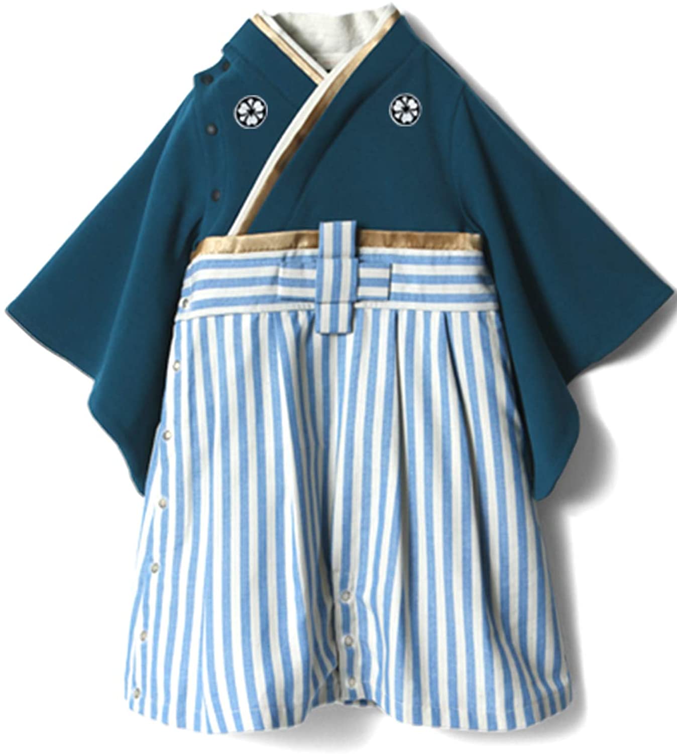 家紋刺繍付き 袴ロンパース 4
