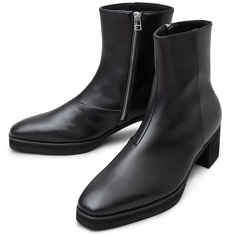 ヒールブーツ　メンズ ジェネレス GENELESS チェルシーブーツ サイドゴアブーツ メンズブーツ