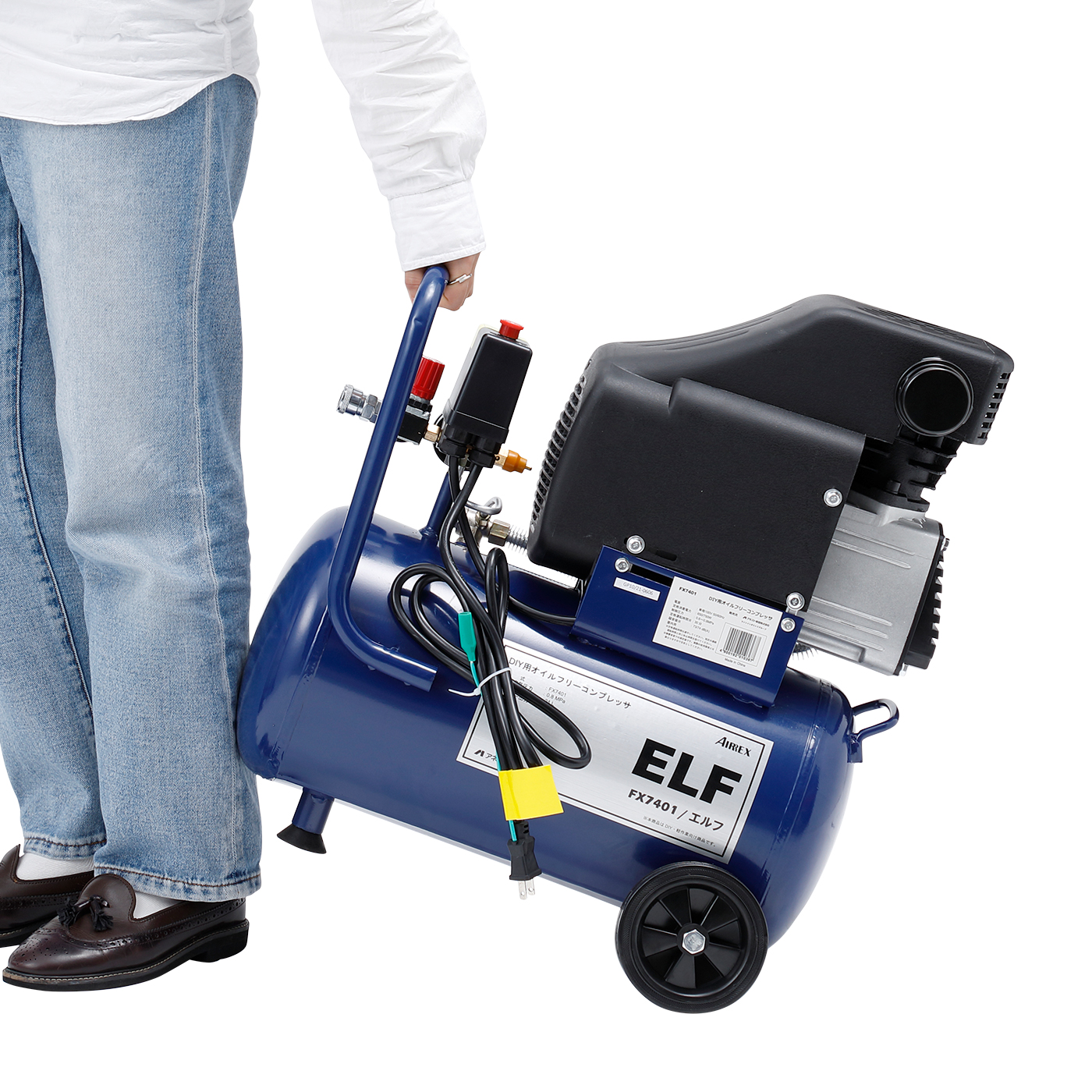アネスト岩田 AIRREX オイルフリーコンプレッサ ELF FX7401を検証