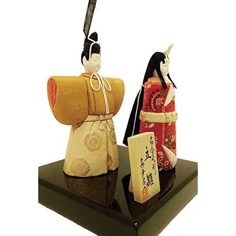 金林真多呂作 木目込立雛 黄櫨染ケース入 3