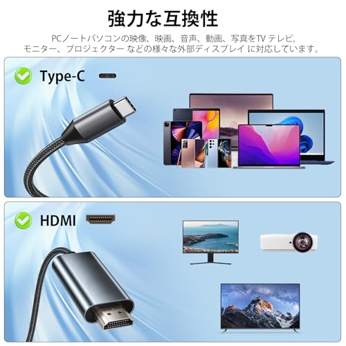  HDMI Type-C to HDMI ケーブル 6