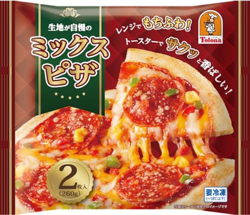 生地が自慢のミックスピザ 1