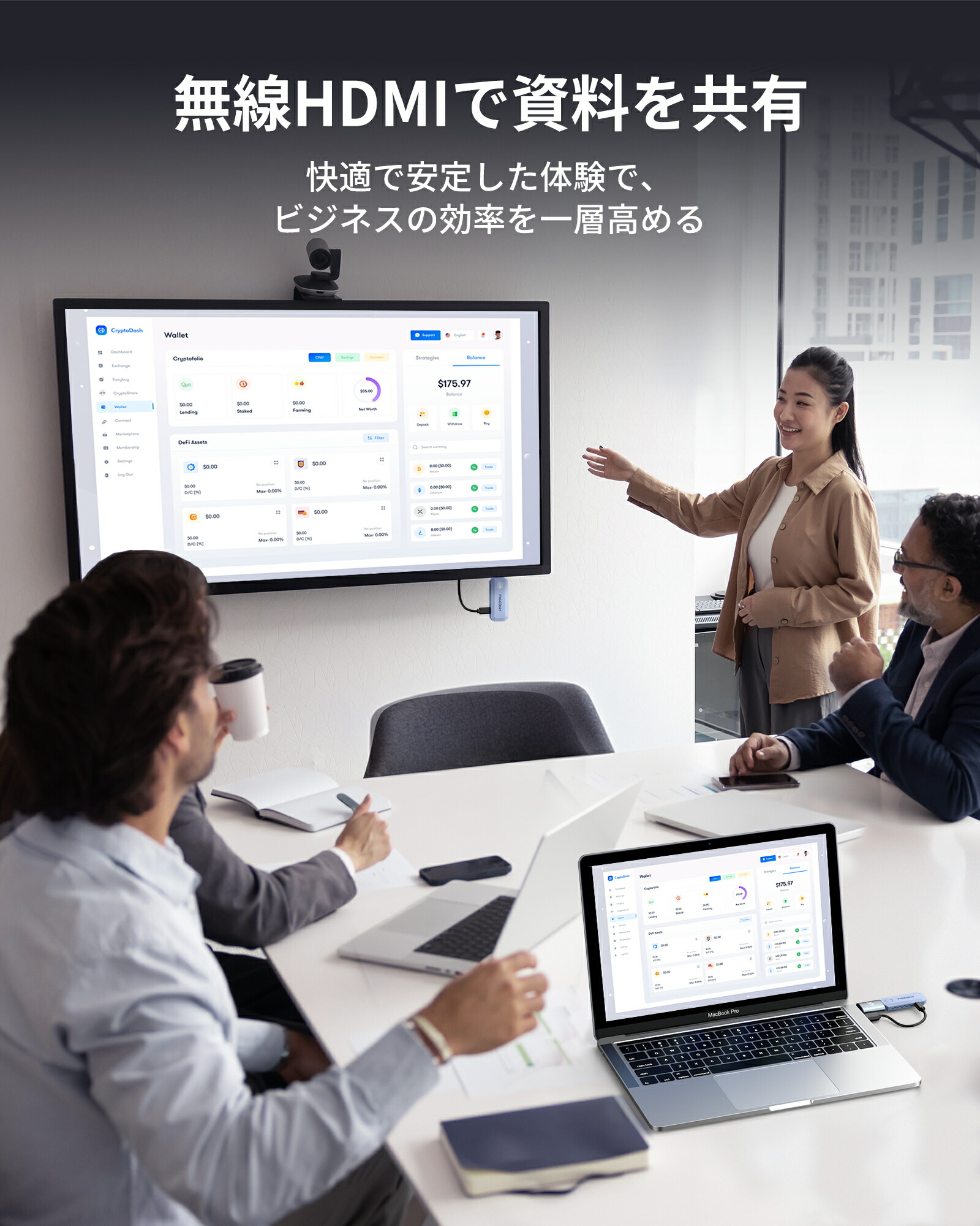 ワイヤレスHDMI送受信機セット 4