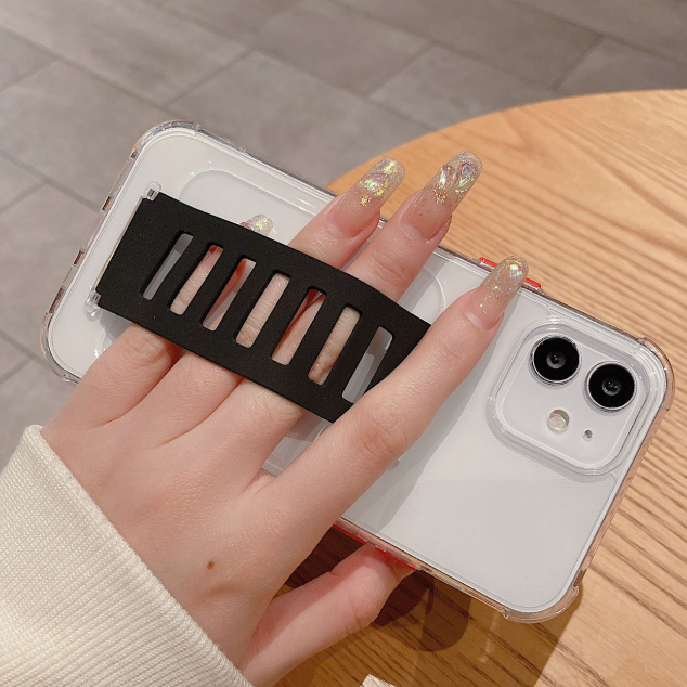 透明なハンドストラップ電話ケース 2
