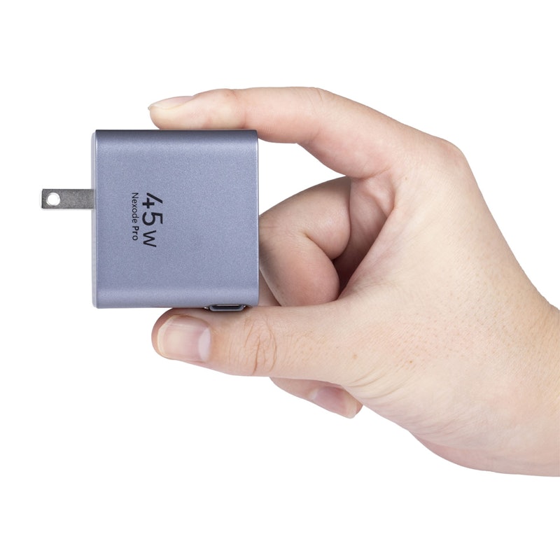 巻き取り式 USB-Cケーブル内蔵 充電器 45W 4