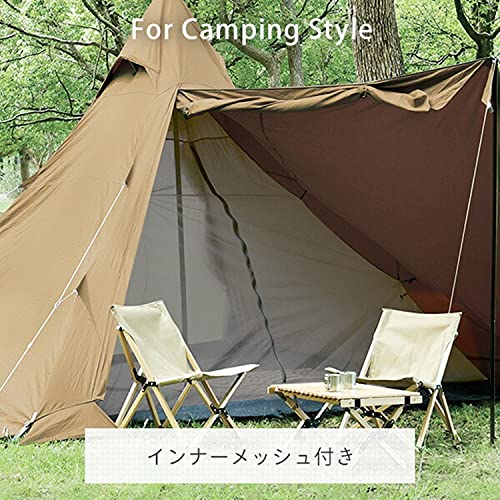 スリーシーズン コットンキャンバス テント 大人用 キャンプ 2～3人用 