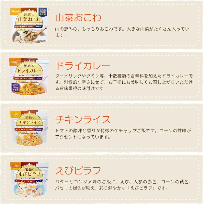 アルファ米 12種類 12食セット 4