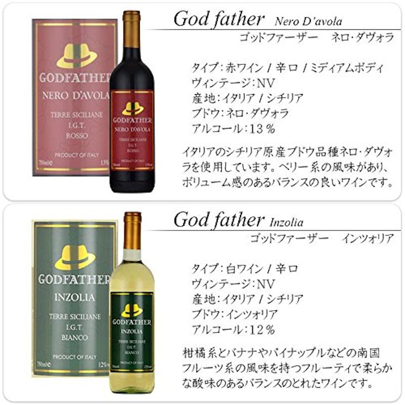 イタリア産 赤白ワインギフトセット 2