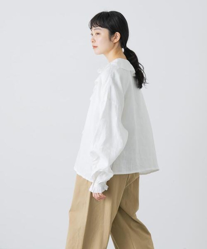 リネンフリルカラーシャツ 5