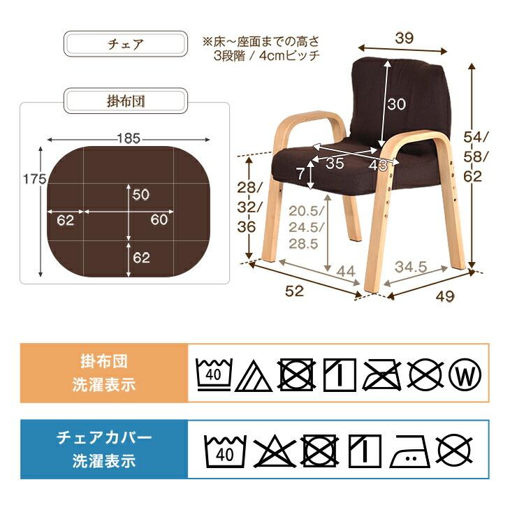 パーソナルこたつ 3点セット 8