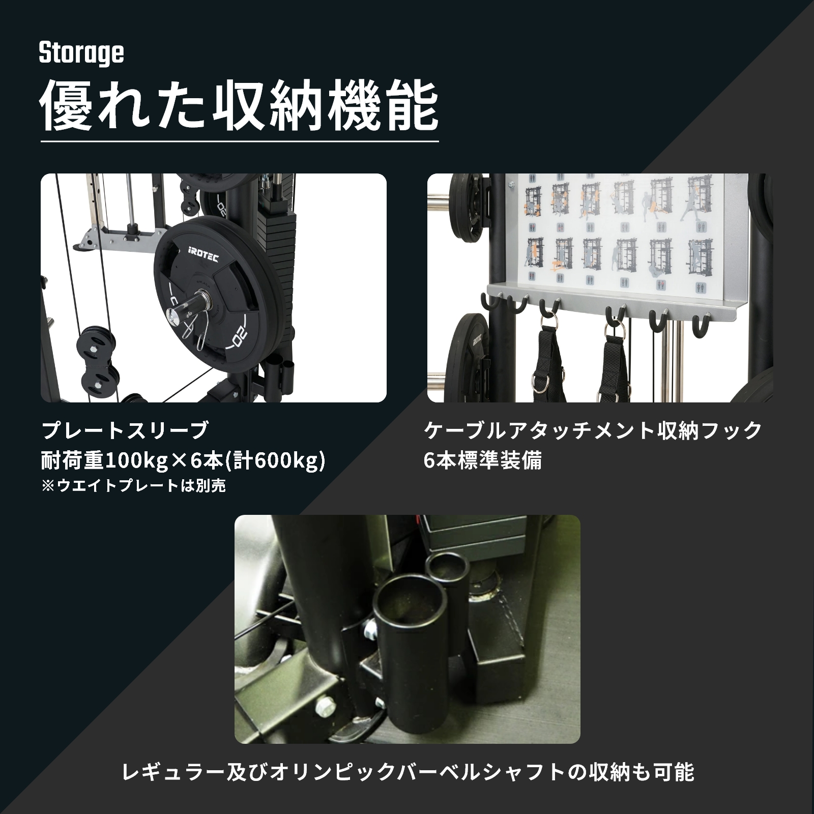iROTECPRO プレートローディングスミス＆クロストータルトレーナージムWOT 7