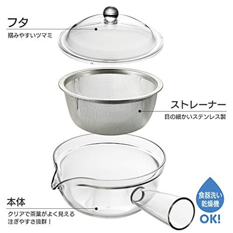 クリアティーポット ステンレスメッシュ 急須タイプ 3