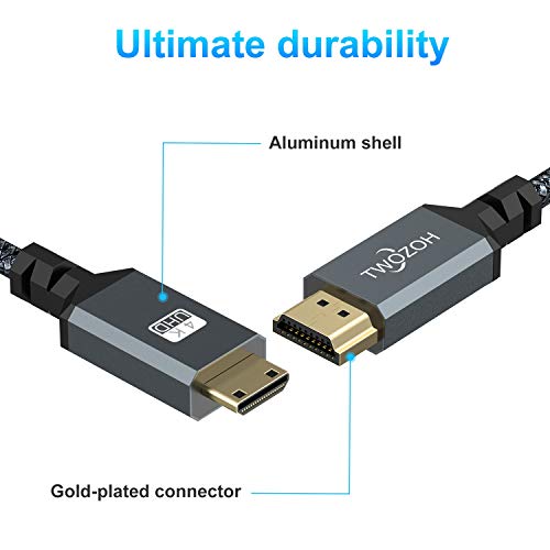 Twozoh Mini HDMI to HDMI ケーブル 2