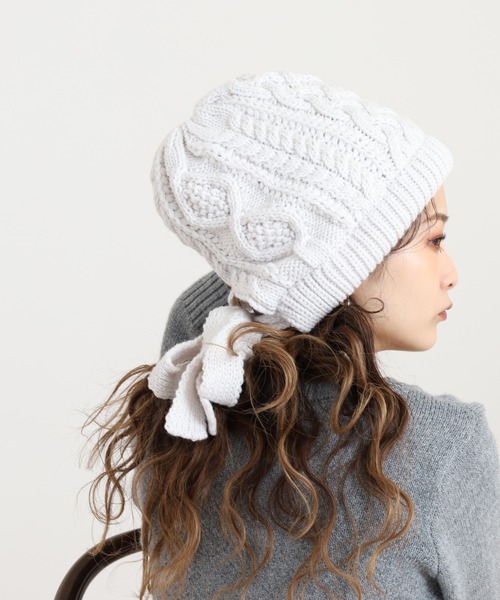 CABLE KNIT BONNET ケーブルニット 2