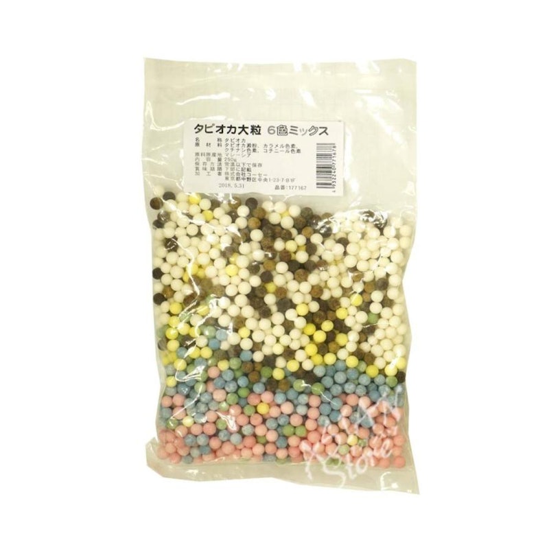 乾燥タピオカ大粒 6色ミックス 1