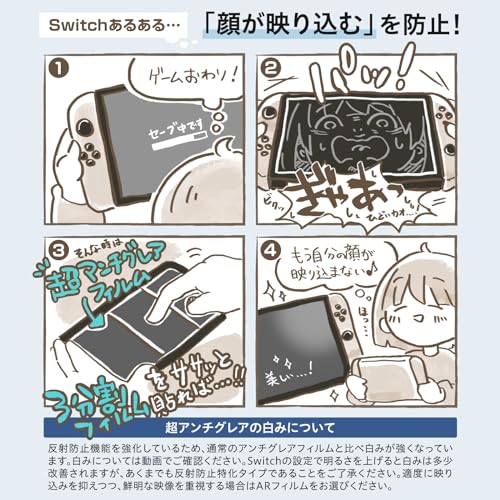 Switch用保護フィルム 超アンチグレア 3
