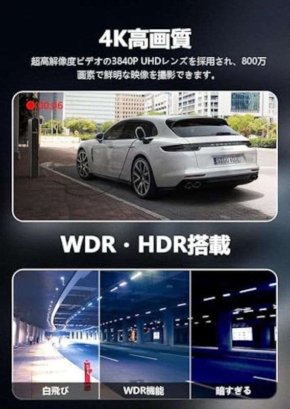 ドライブレコーダー ミラー型 2