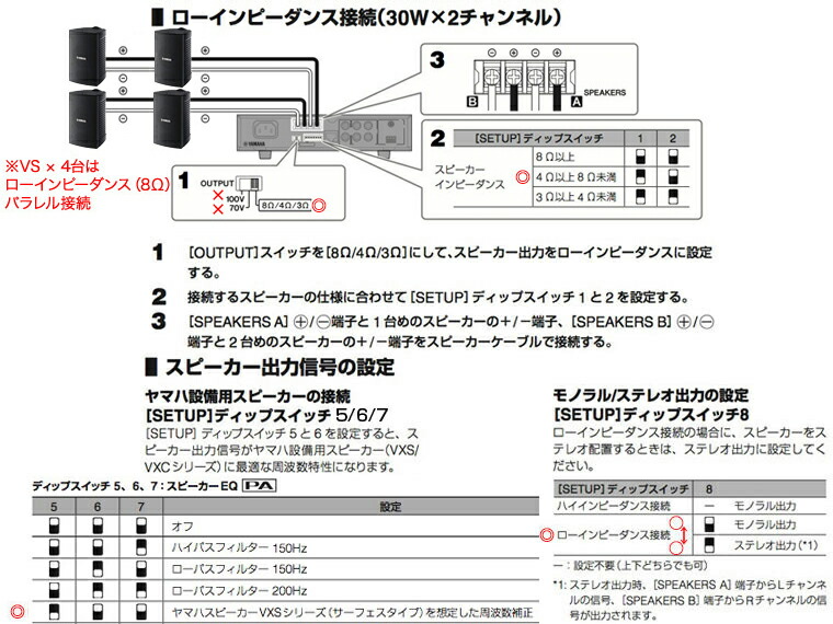VS4 ブラック (2ペア) + PA2030a 店舗 BGMセット 4