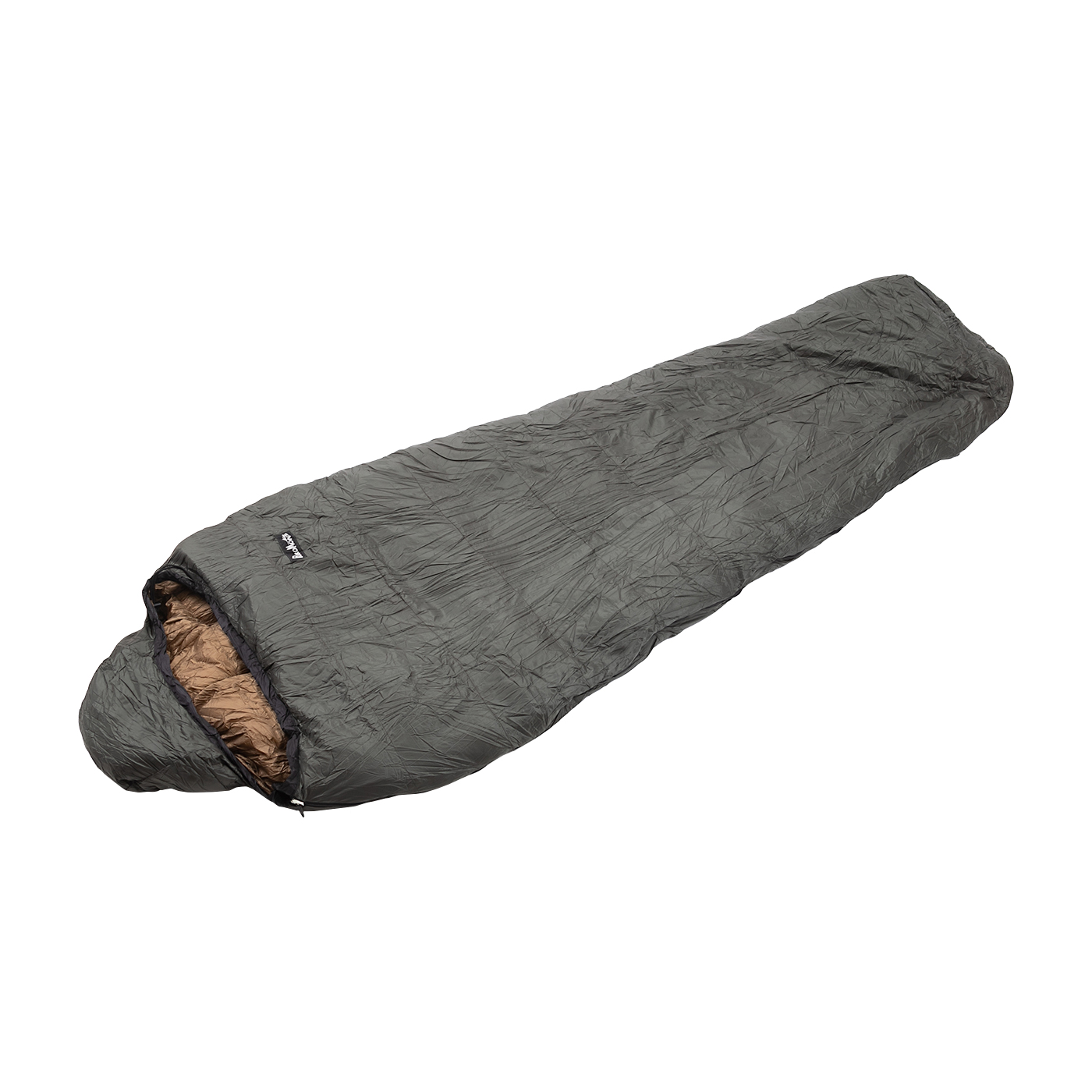 アウトドア　防水　グース　ダウン　マミー型 寝袋　シュラフ ブラック　700g
