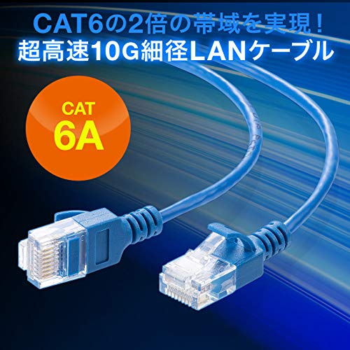 ツメ折れ防止CAT6A細径LANケーブル 2
