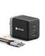 NOVOO 100W USB C 充電器 MacBook Air/Pro対応 充電器 3ポートGaN III高速ブロック (PD3.0、PPS) 折りたたみ式 小型 急速充電器 Type C ラップトップ iPhone17/16/15 Pro iPad Pro Galaxy S24/S23 Pixel Dell XPS 対応(ジェットブラック)