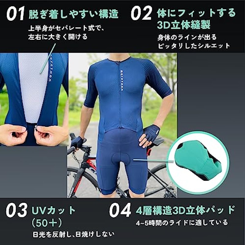 ワンピース式サイクルジャージ 4