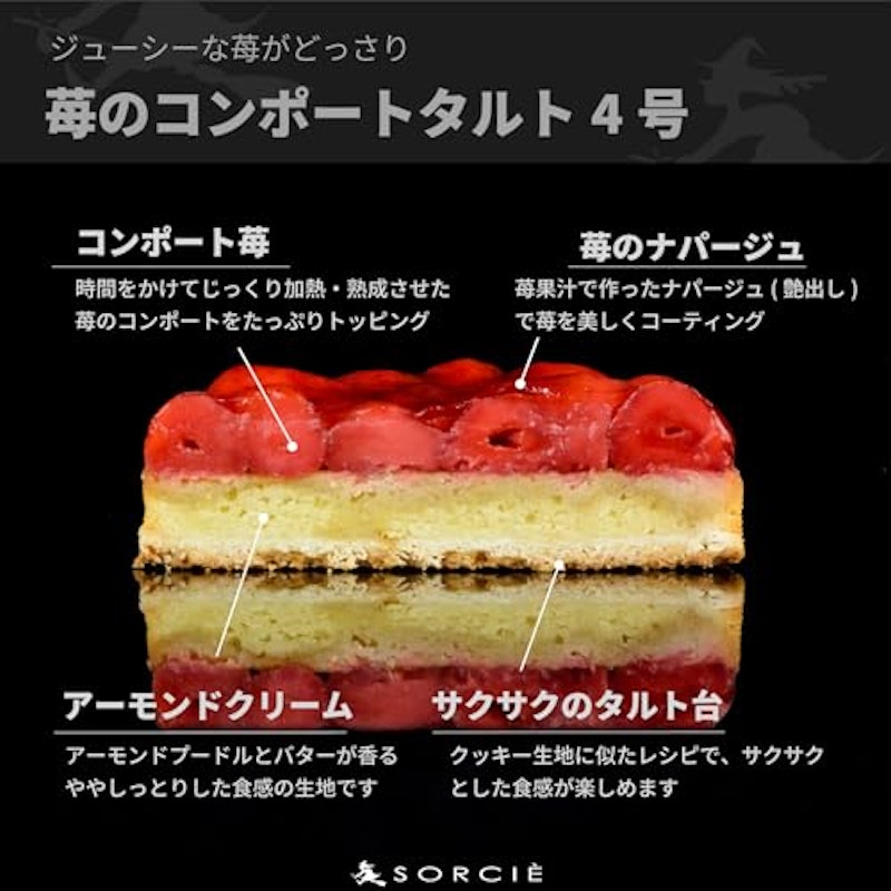 苺のコンポートタルトケーキ 2