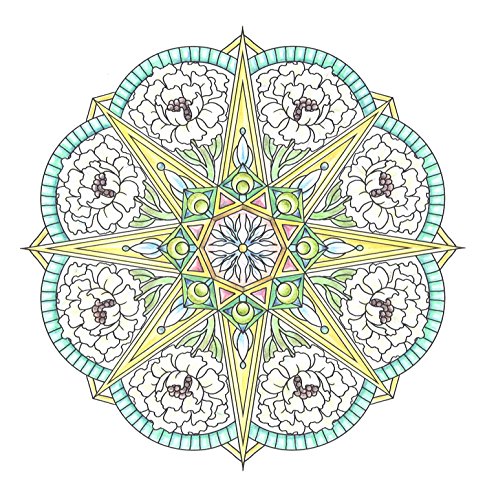 flower mandalas 心を整える、花々のマンダラぬりえ 7