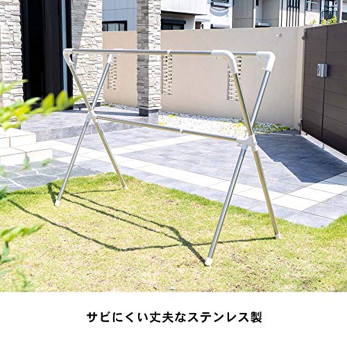 ステンレスＸ型布団干しワイド 2