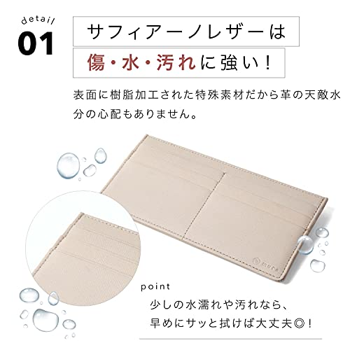 本革 サフィアーノレザー スキミング防止機能付き 薄型 長財布 2