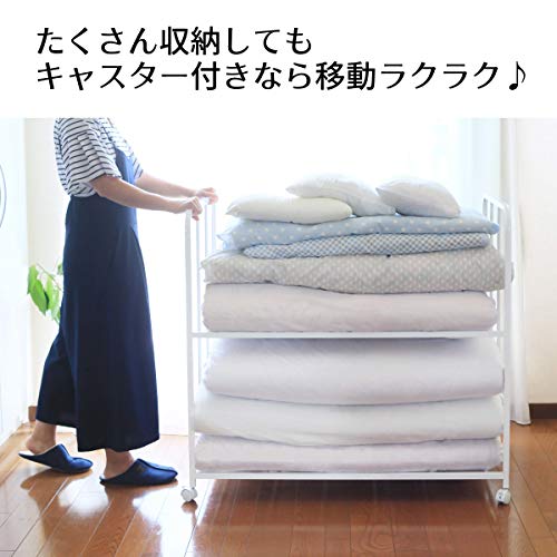 布団収納ラック ハイタイプ キャスター付き 3