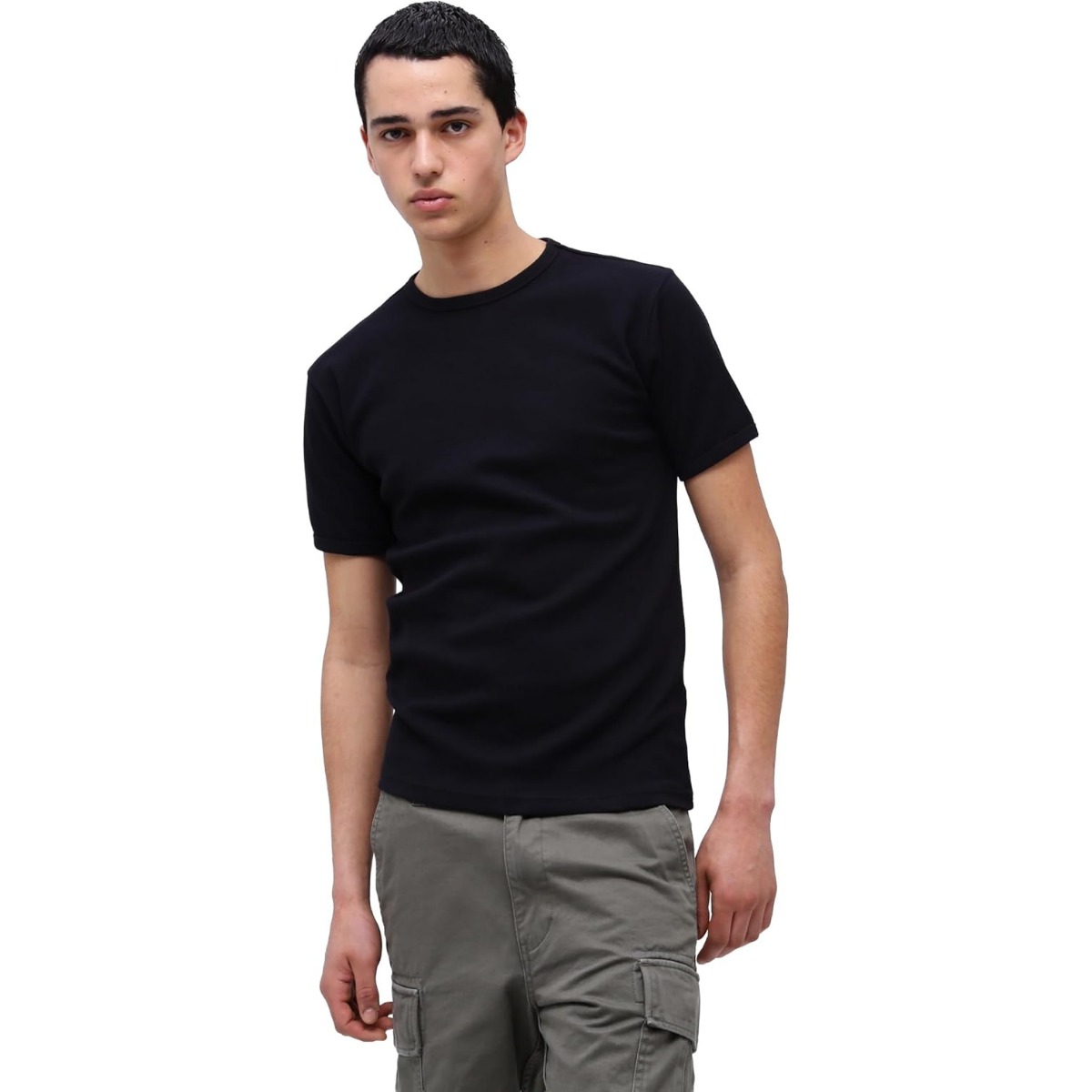 RIB S/S CREW NECK T-SHIRT 1