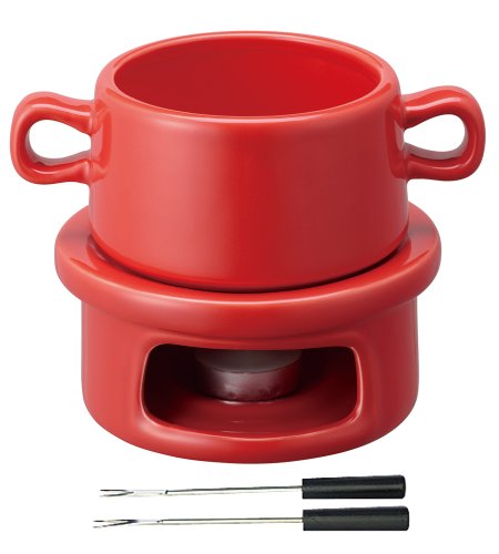 新光金属 フォンデュ鍋 チーズパン 茶 20cm チーズフォンデュセット T