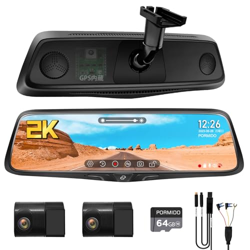 【訳あり】 PORMIDO スマートドライブミラー ドライブレコーダー Amazon.co.jp: PORMIDO【爆光液晶/自動輝度調整付】ミラー型